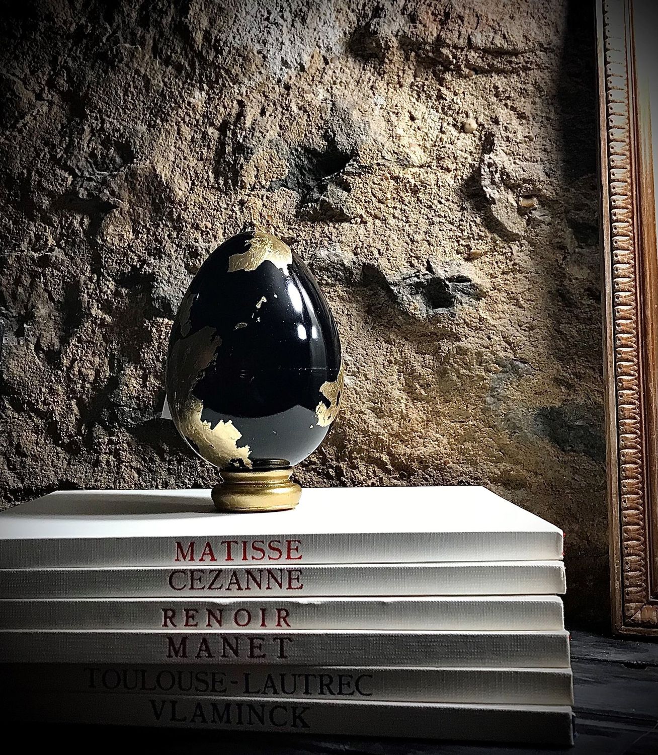 Bougie "L'oeuf de Versailles" (Noir & Or)
