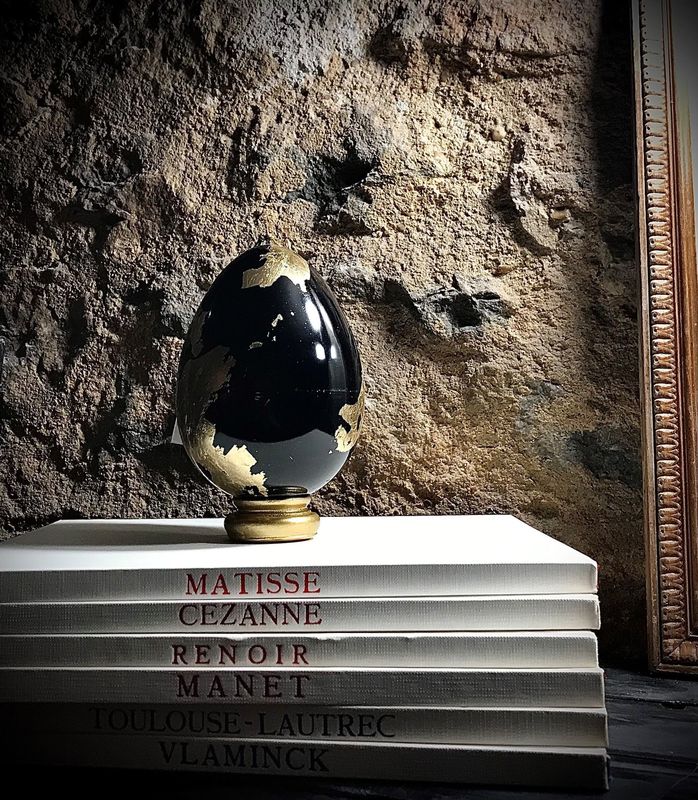 Bougie "L'oeuf de Versailles" (Noir & Or)