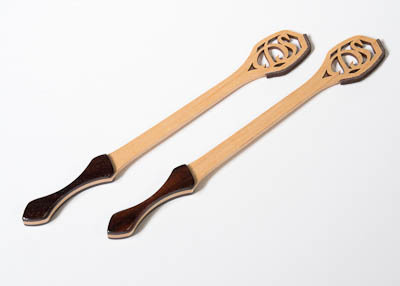 7. Double-sided wood and suede leather, large head Dusty Strings Hammered Dulcimer Hammers (Dusty Strings logo)