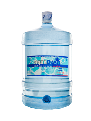 Agua AquaOasis en Bidón con Válvula  de 20 Litros (solo líquido)