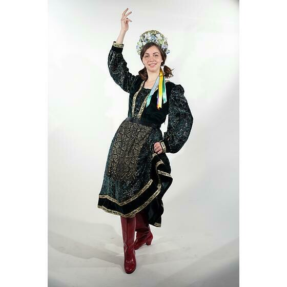 Robe folklorique Russe verte