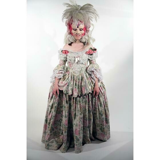 marquise fleur rose feuille verte