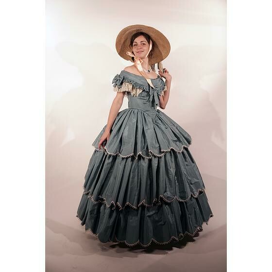 robe à crinoline verte élodie