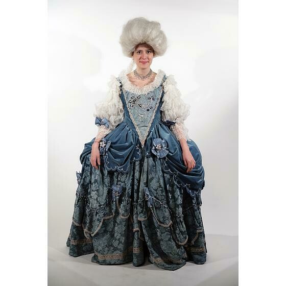 marquise velours bleu et strass