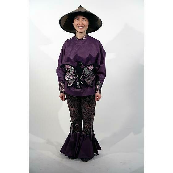 chinoise violette papillon