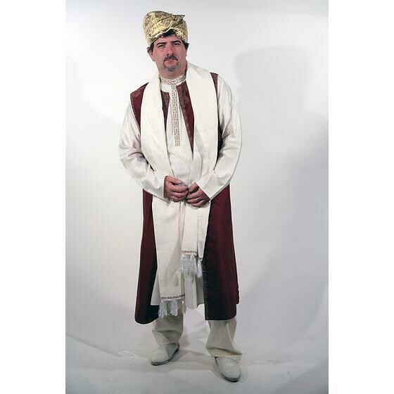 indou blanc gilet long