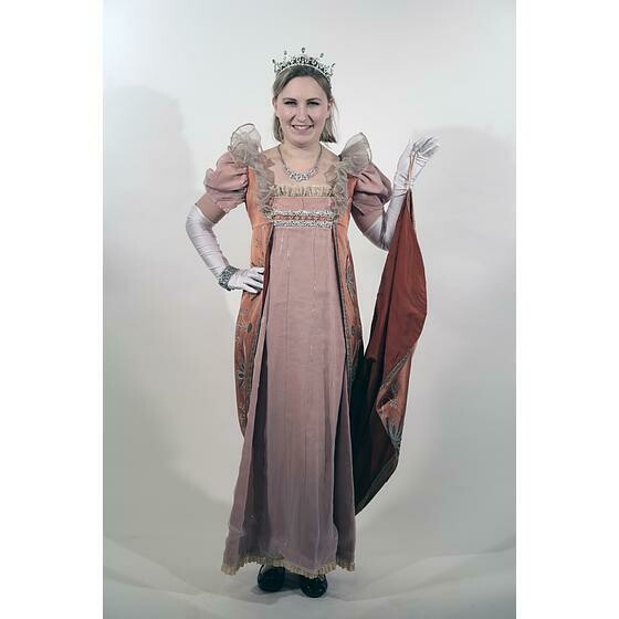 robe 1er empire saumon