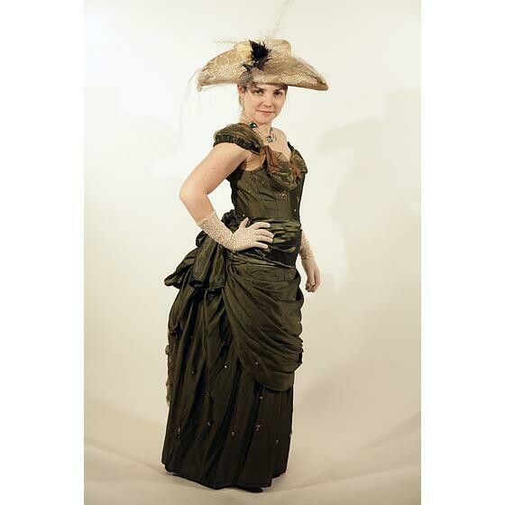 robe faux cup verte foncé