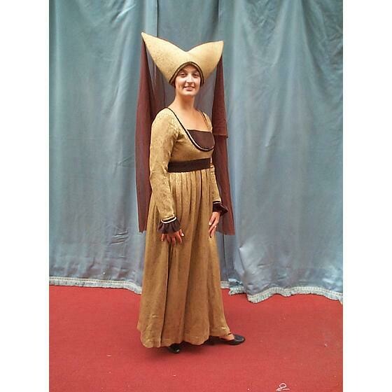 dame de cour or et marron