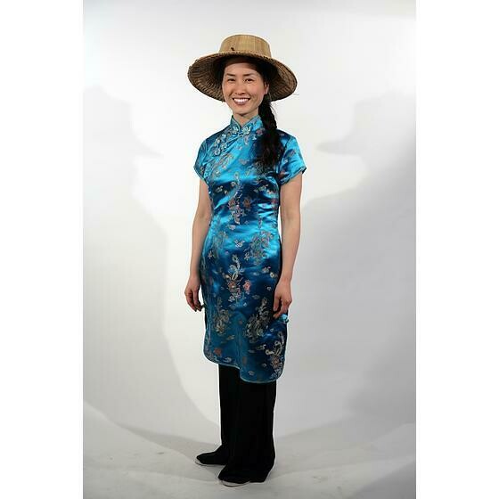 chinoise courte bleu
