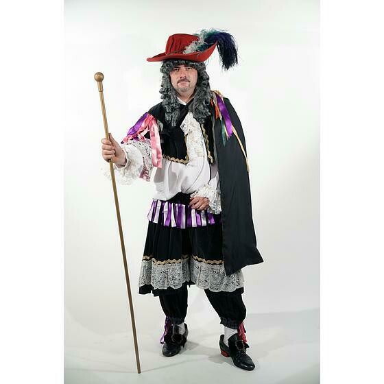 Louis XIV noir et parme