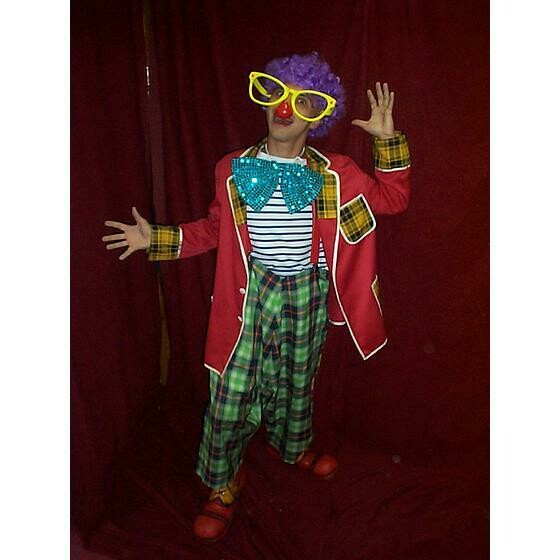 clown auguste veste rouge