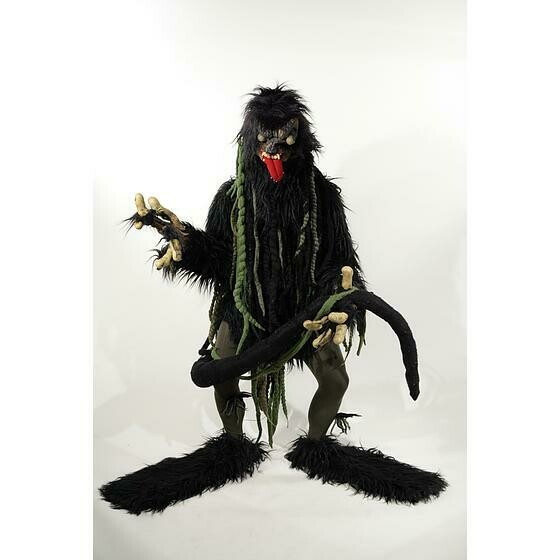 monstre noir et vert