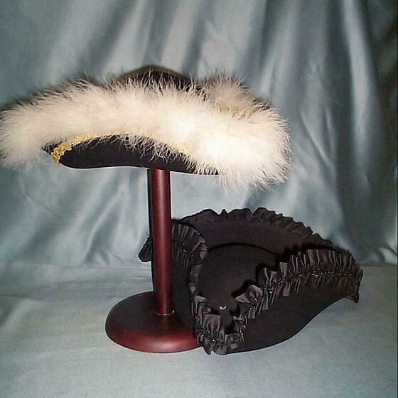 tricorne marabou ou ruban