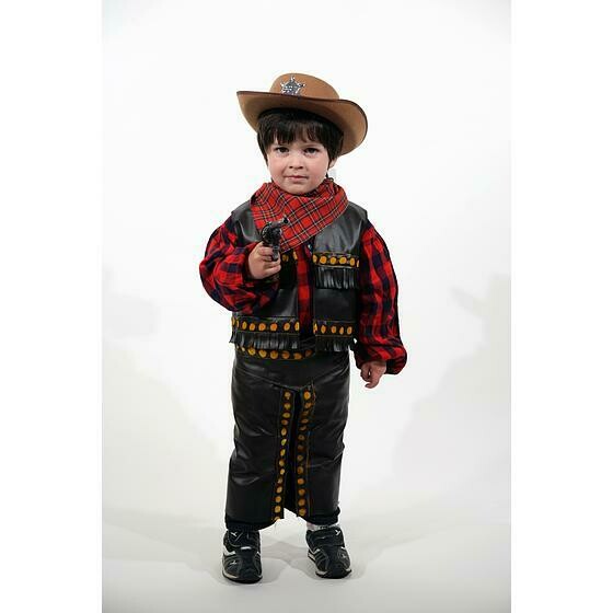 cow boy noir et jaune