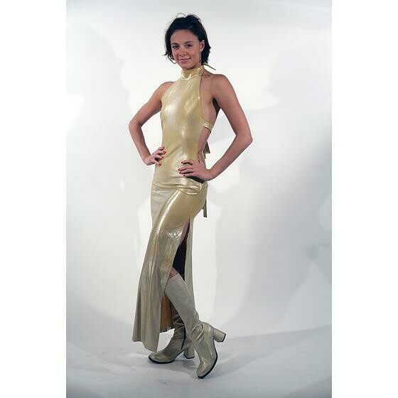 robe fourreau or