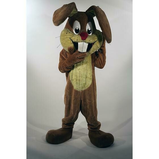 lapin tete résine marron et jaune