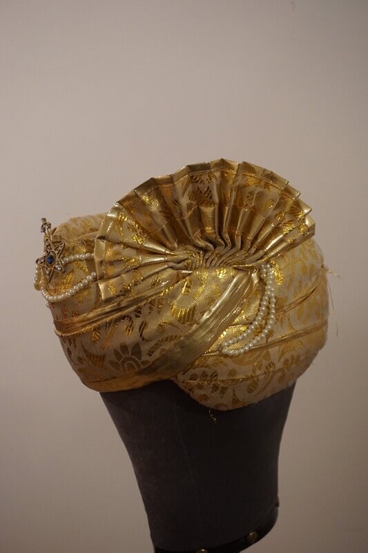 turban indou doré