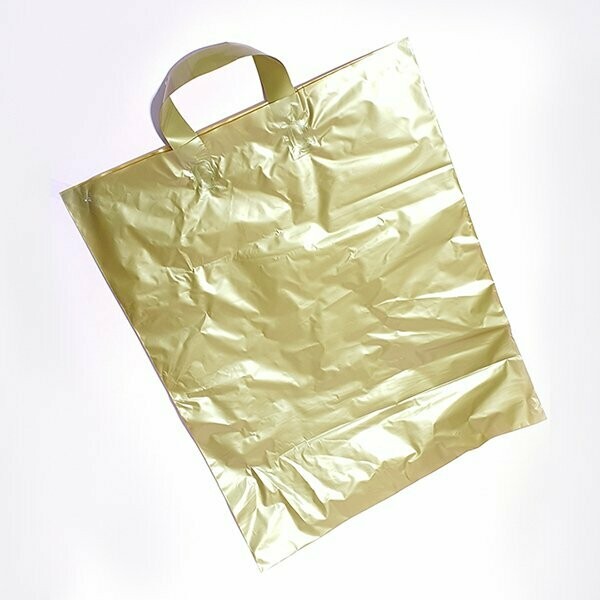 שקיות דאפי עם ידיות לופ, גודל 40-50, צבע זהב