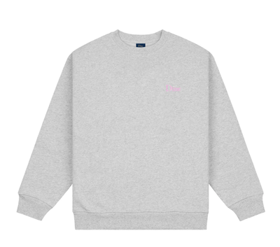 Dime Crewneck Classic Small logo grey/pink