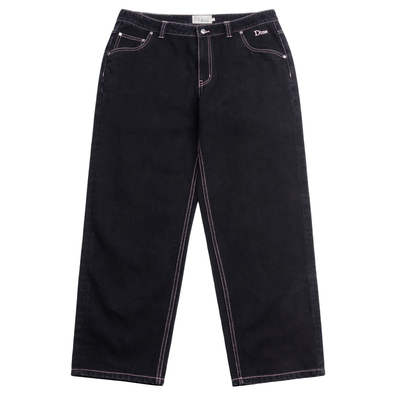Dime Classic Relaxed Denim Pants black/pink stitch