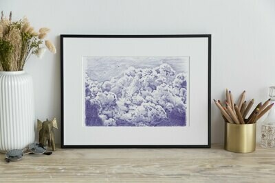 Nuages II - Dessin original