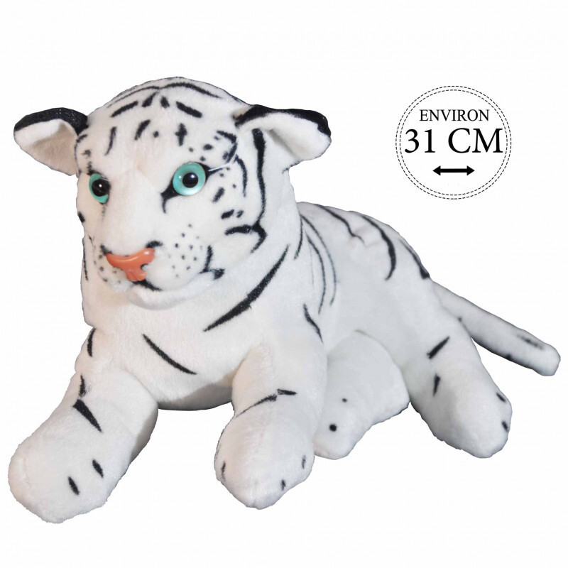 PELUCHE TIGRE BLANC 31CM PELUCHE TIGRE BLANC 31CM