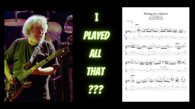 "Waiting on a Miracle" - Jerry Garcia Band - TAB for guitar solo 11-9-91 hampton, va