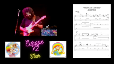 scrolling TAB - "Ramble on Rose" - Jerry Garcia solo - Grateful Dead - Copenhagen 1972