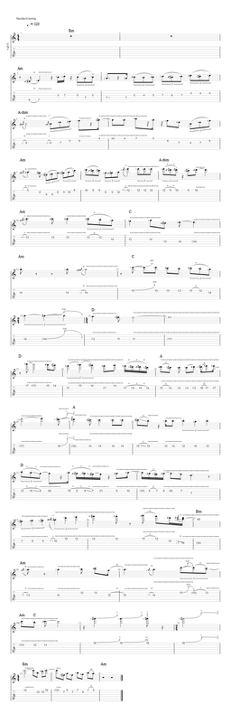 TAB - &quot;Let It Grow&quot; - Jerry Garcia - 3 full solos - &quot;Wake of the Flood&quot; -  Grateful Dead - 1973