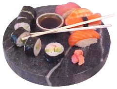 Soapstone Sushi, Cheese, and Cold Food Serving Plate