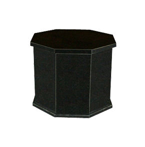 Absolute Black Granite Octagon Urn