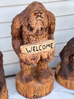 Big Foot Chain Saw Carving Welcome