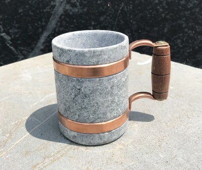 Coffee Mug with Copper Handle