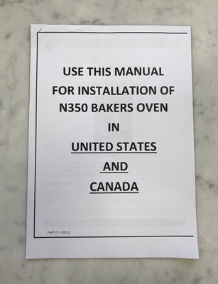 Installation Manual For the Nectre N350 also known as The Vermont Bun Baker
