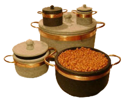 Soapstone Pots with Copper Handles