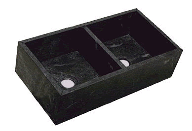 New England Double Bowl Soapstone Slab Sink