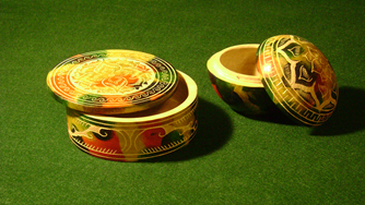 Soapstone Cylinder Rasta Jewelry Boxes