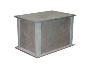 Vermont Mottled Purple &amp; Green Slate Traditional Urn