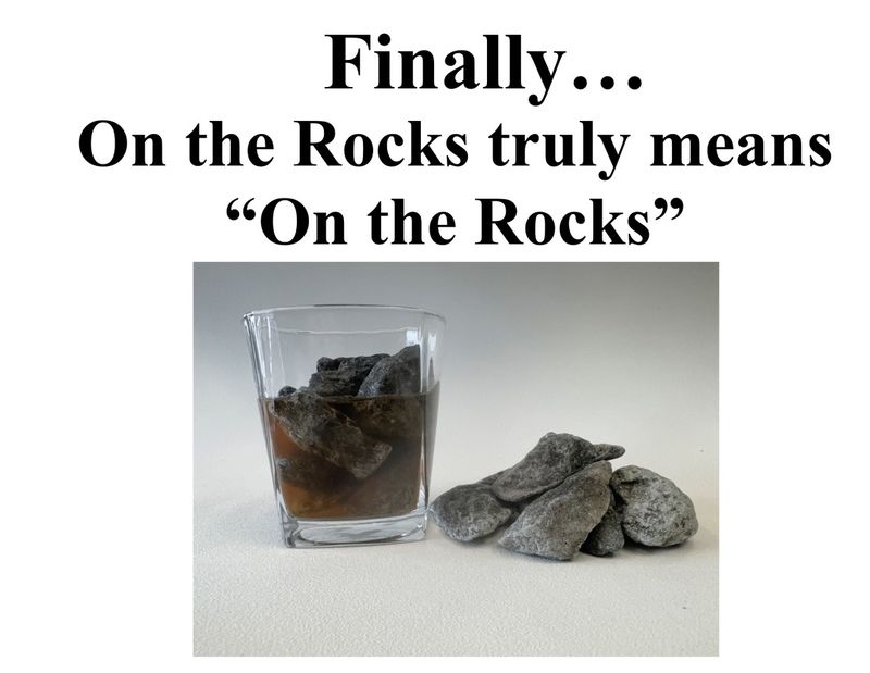 On the Rocks - Soapstone Ice Cubes in the shape of Rocks - Cool Drinks without Diluting