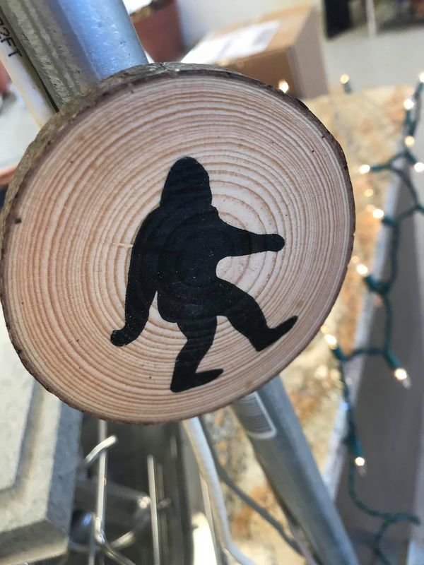 Wooden Bigfoot Magnet