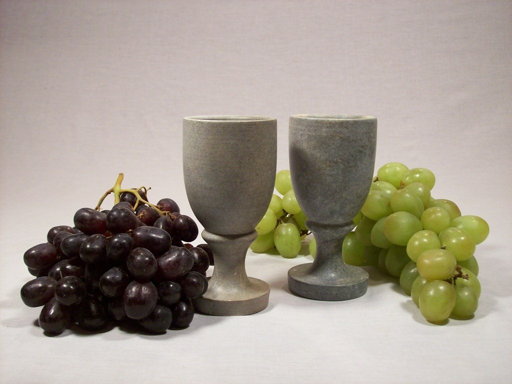 Soapstone Talc Wine Goblets