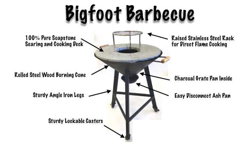 Soapstone Hot Stone Grill Firepit - Bigfoot BBQ