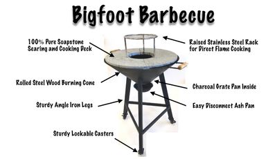 Soapstone Hot Stone Grill Firepit - Bigfoot BBQ