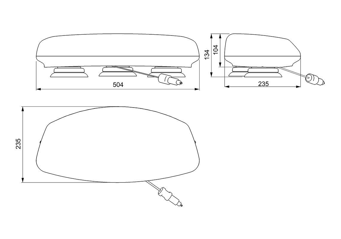504 mm magnetic suction
