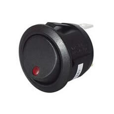 On/Off Single Pole Illuminated Round Rocker Switch