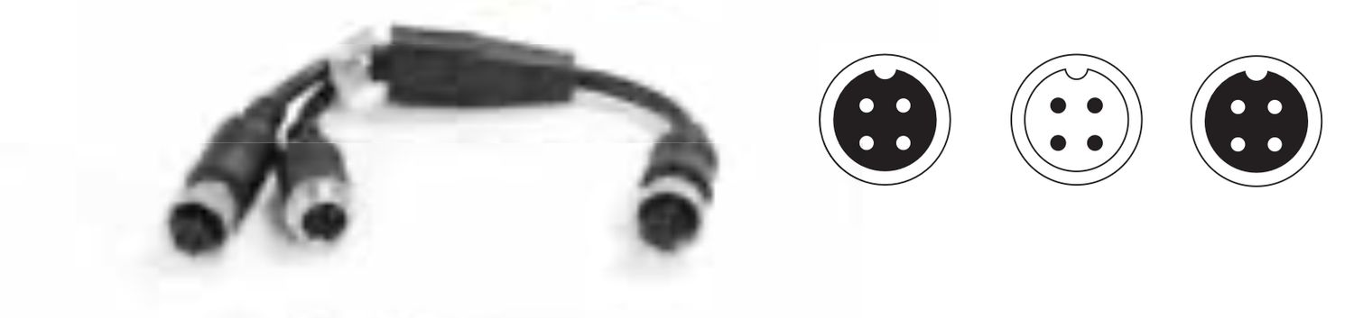 AC-306 - Splitter cable connects 1 x (Non HD) Select camera to MDR & monitor