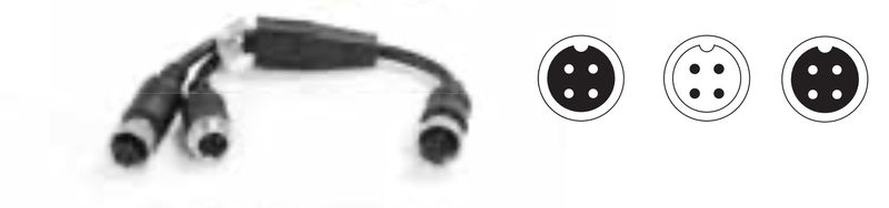 AC-306 - Splitter cable connects 1 x (Non HD) Select camera to MDR & monitor