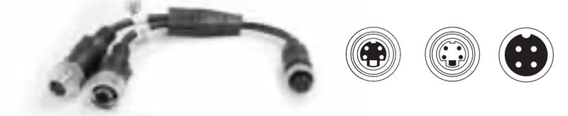 AC-307 - Splitter cable connects 1 x Elite camera to MDR & Monitor