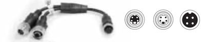 AC-307 - Splitter cable connects 1 x Elite camera to MDR & Monitor